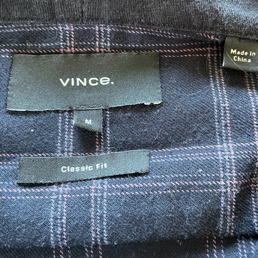 Vince Bixby‎ Plaid Cotton Blend Hooded Button-Up Shirt - Picture 5 of 6